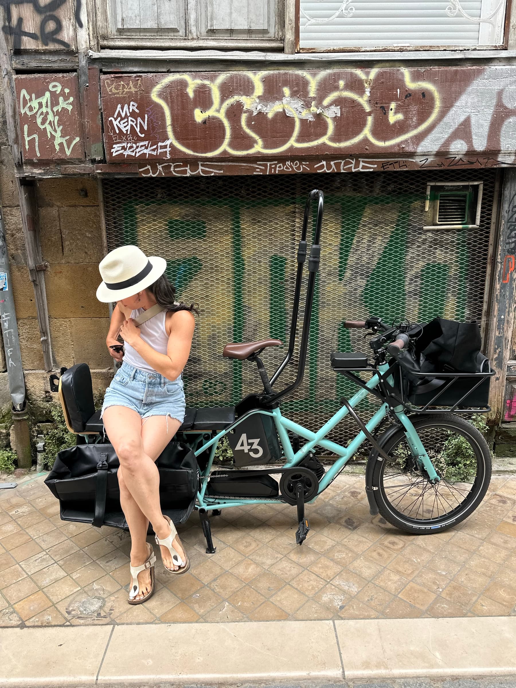 Maddy with her cargo bike
